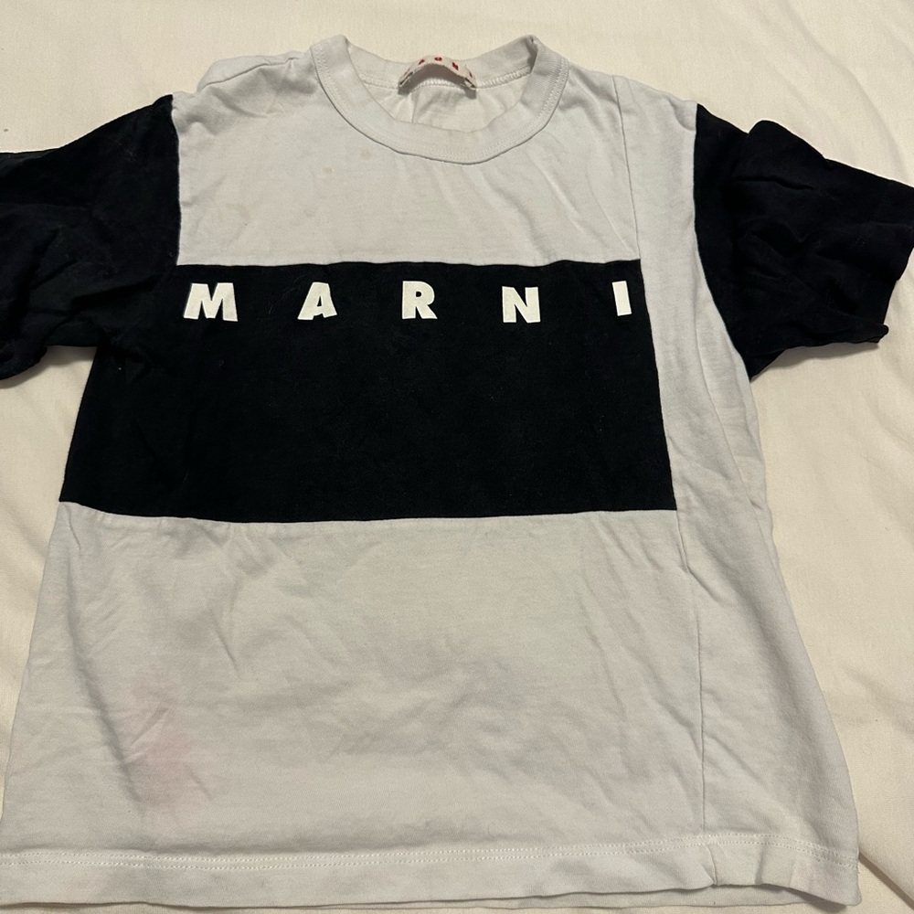 Marni Black and White Short Sleeve Tee